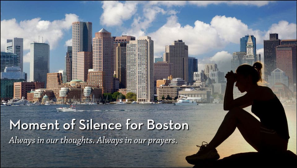 Moment of Silence for Boston Scene