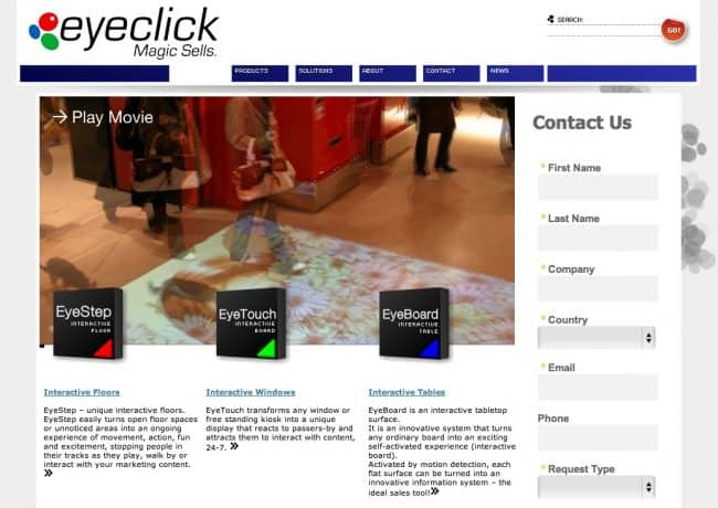 Eyeclick web site