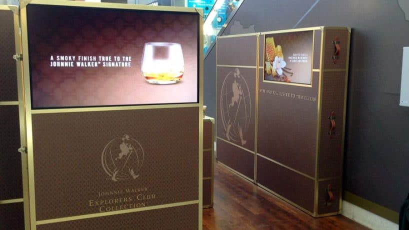 digital screens in Johnnie Walker Explorer's Club