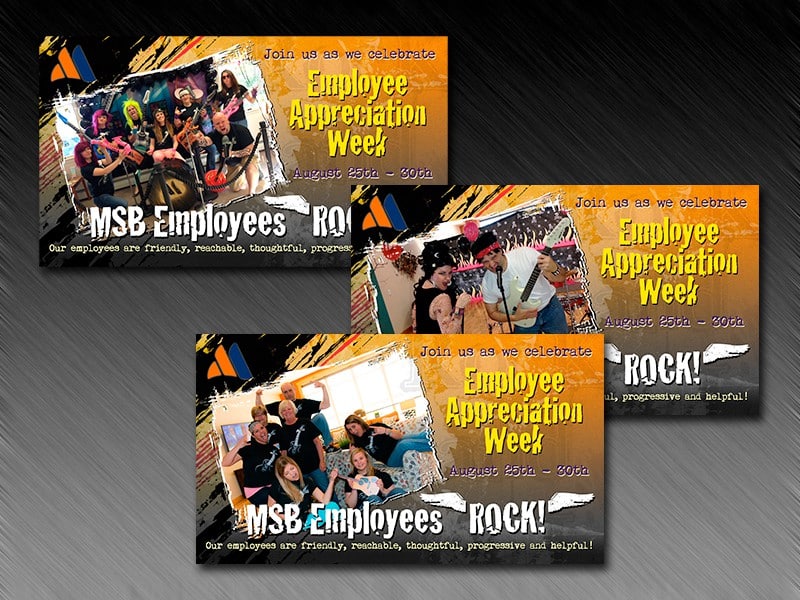 Machias Savngs Bank Employee Appreciation Week bank digital signage content