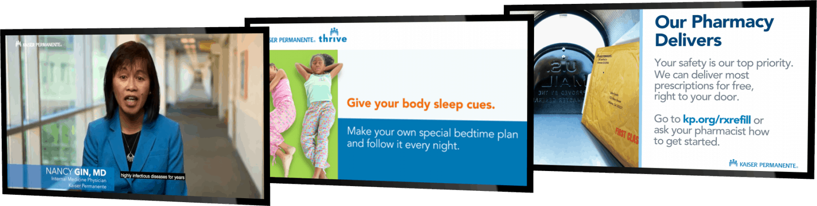 Kaiser Permanente digital signage campaign 