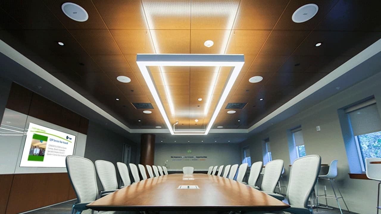conference room with digital screen