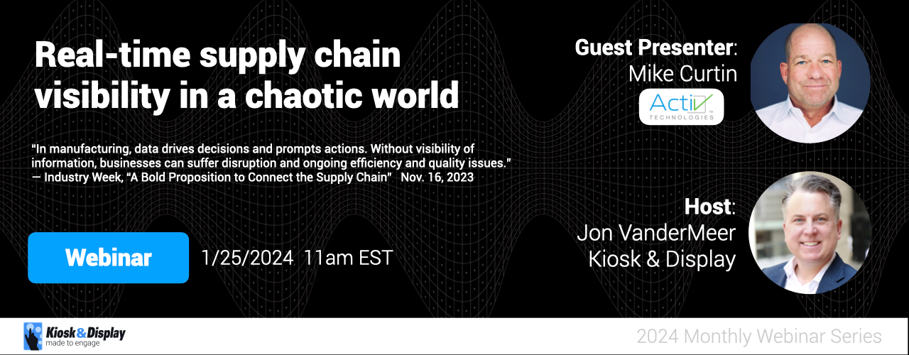 Register for webinar "Real-Time Supply Chain Visibility in a Chaotic World." 